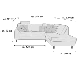 Ecksofa Zena IX | Grau