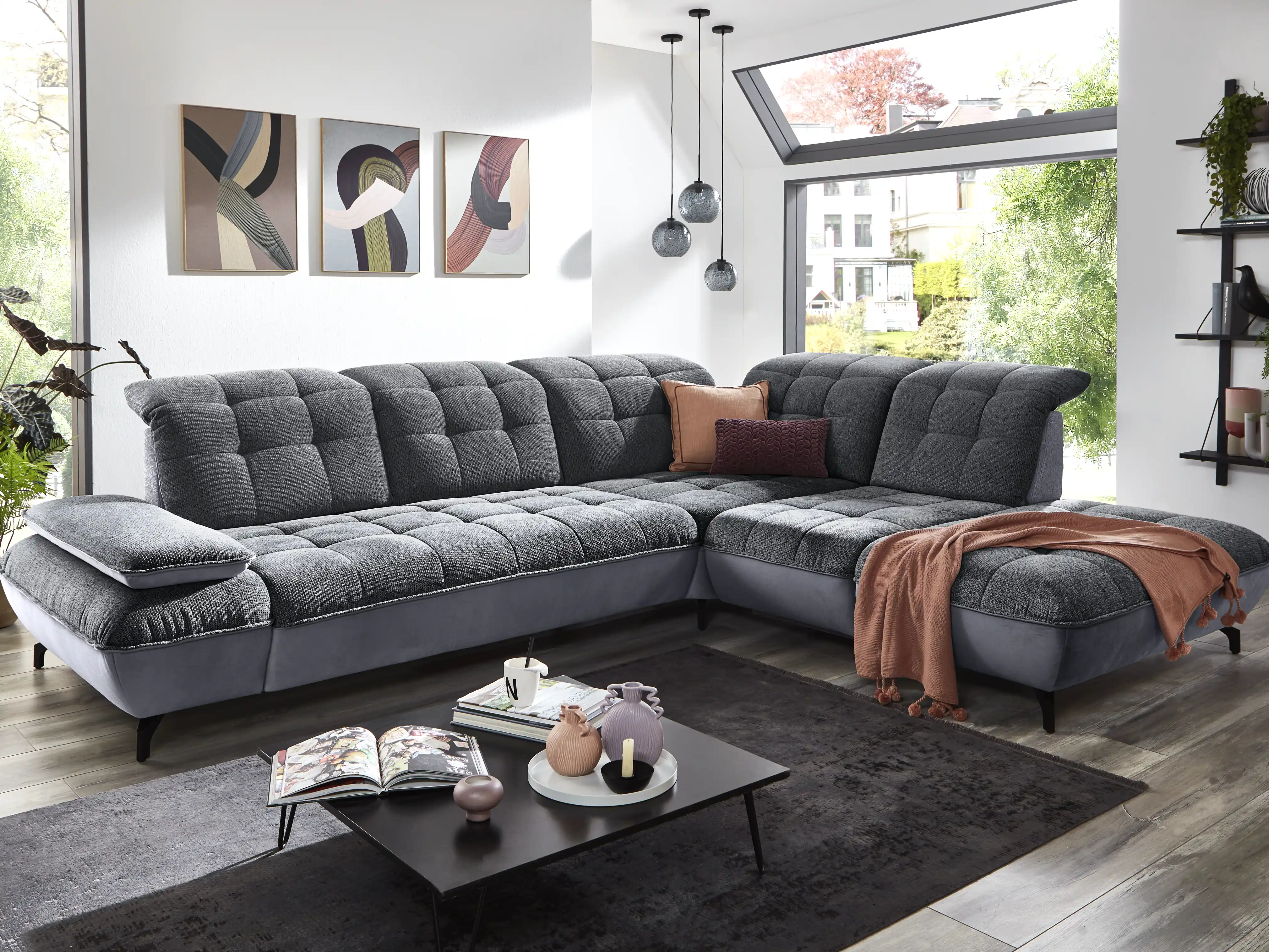 Ecksofa Piero | Blau