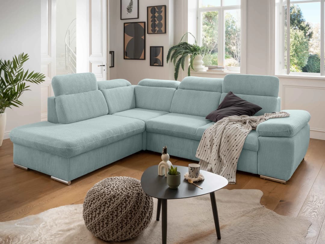 Ecksofa Boris | Blau