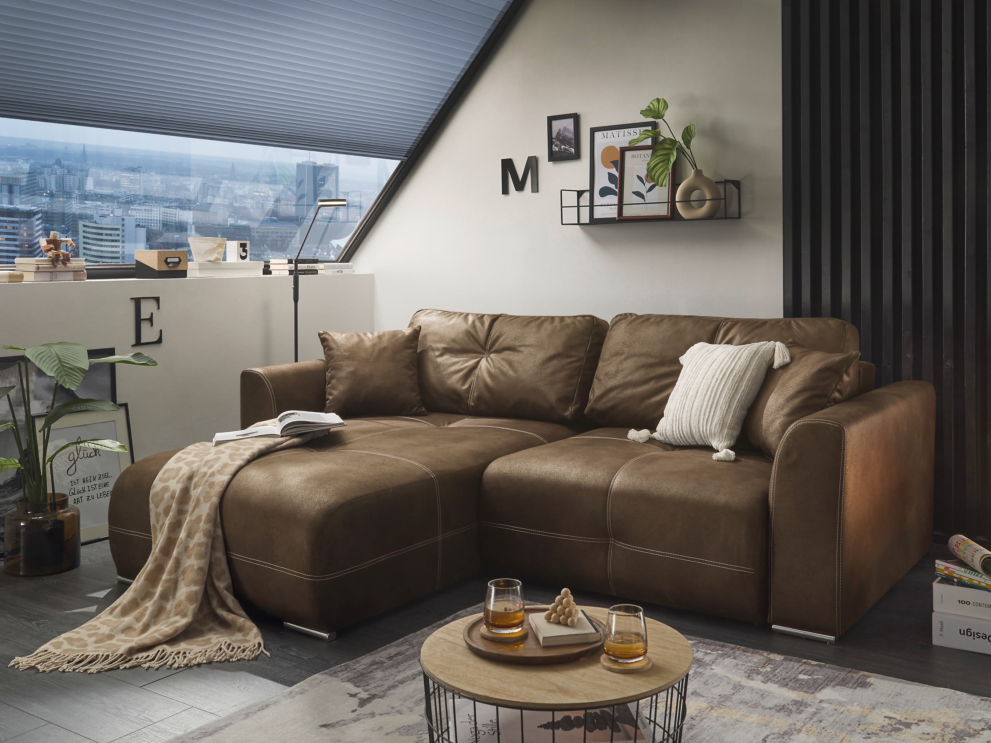Ecksofa Bono II | Braun