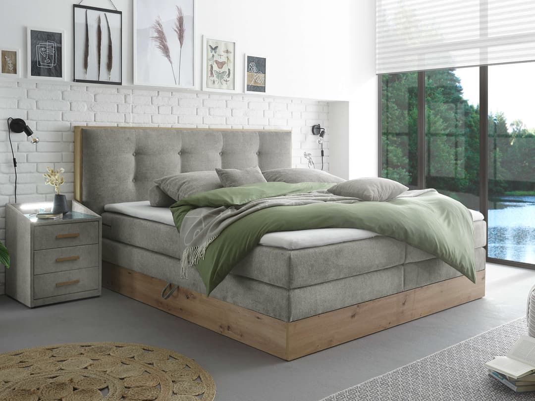 Boxspringbett Bigome II | Grau