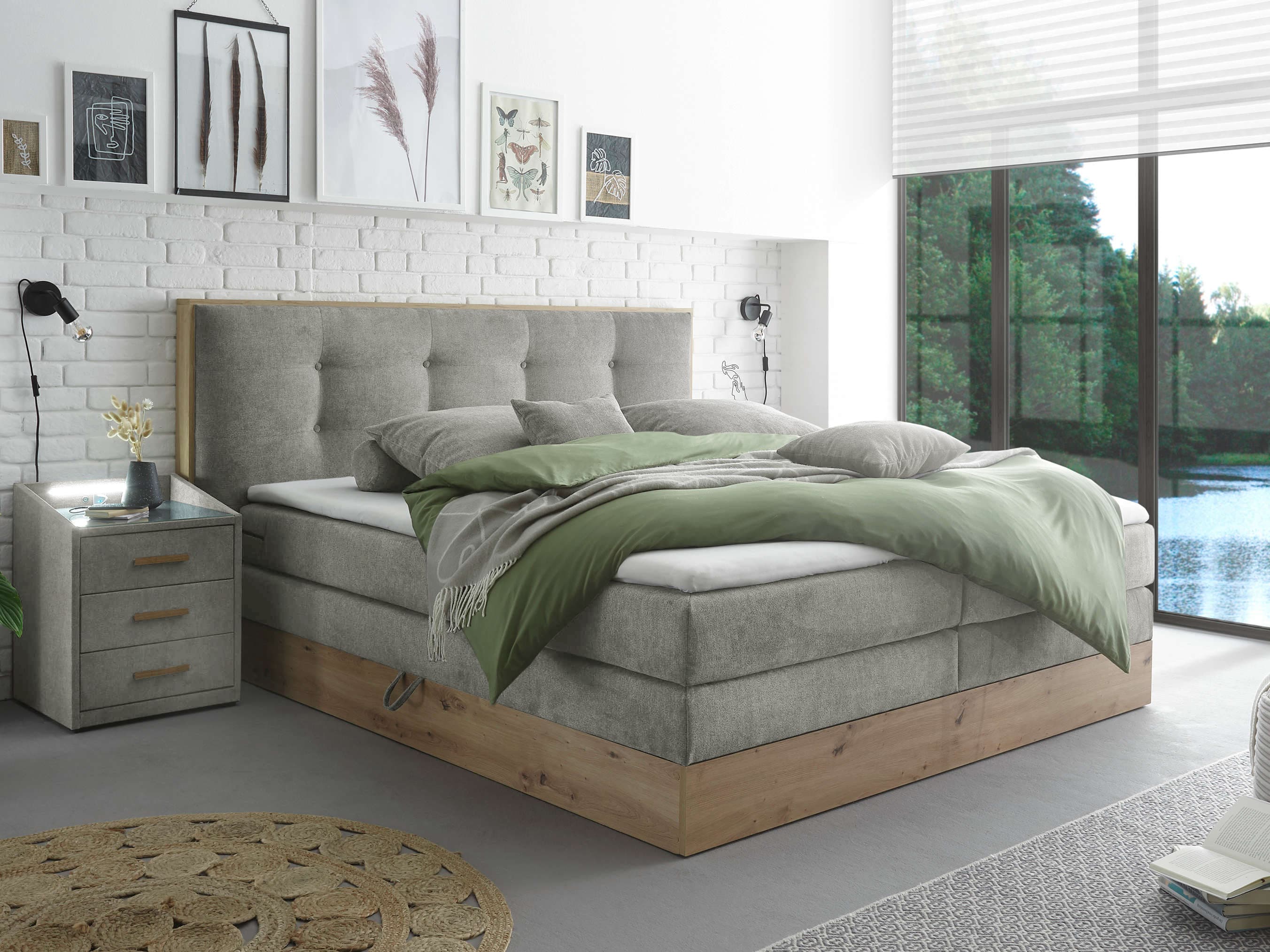 Boxspringbett Bigome II | Grau