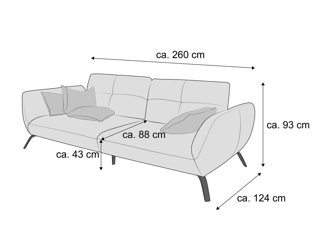 Einzelsofa Paola III | Orange