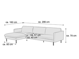 Ecksofa Mario II | Weiß