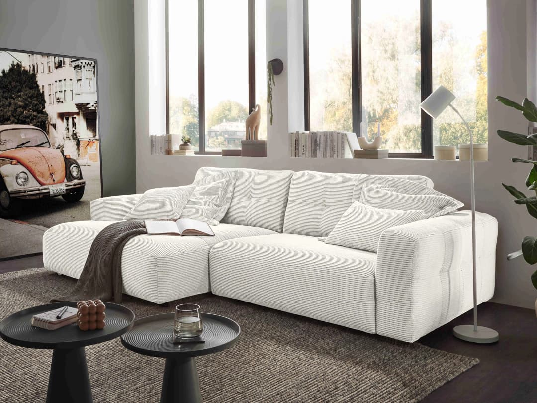 Ecksofa Cally III | Weiß