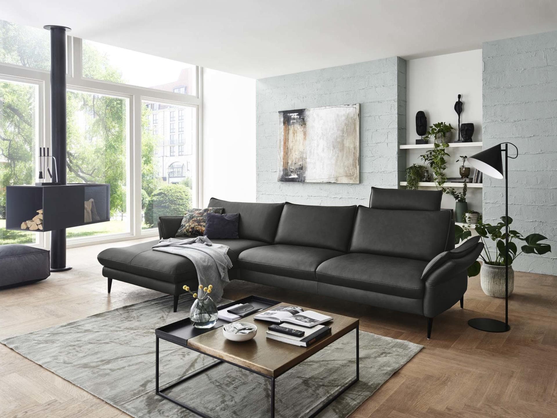 Ecksofa Haeta III | Grau