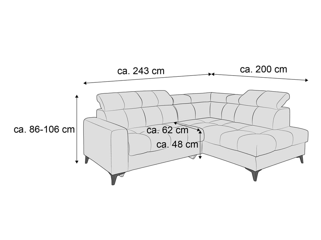 Ecksofa Bill | Braun