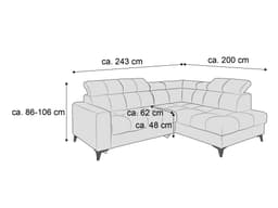 Ecksofa Bill | Braun