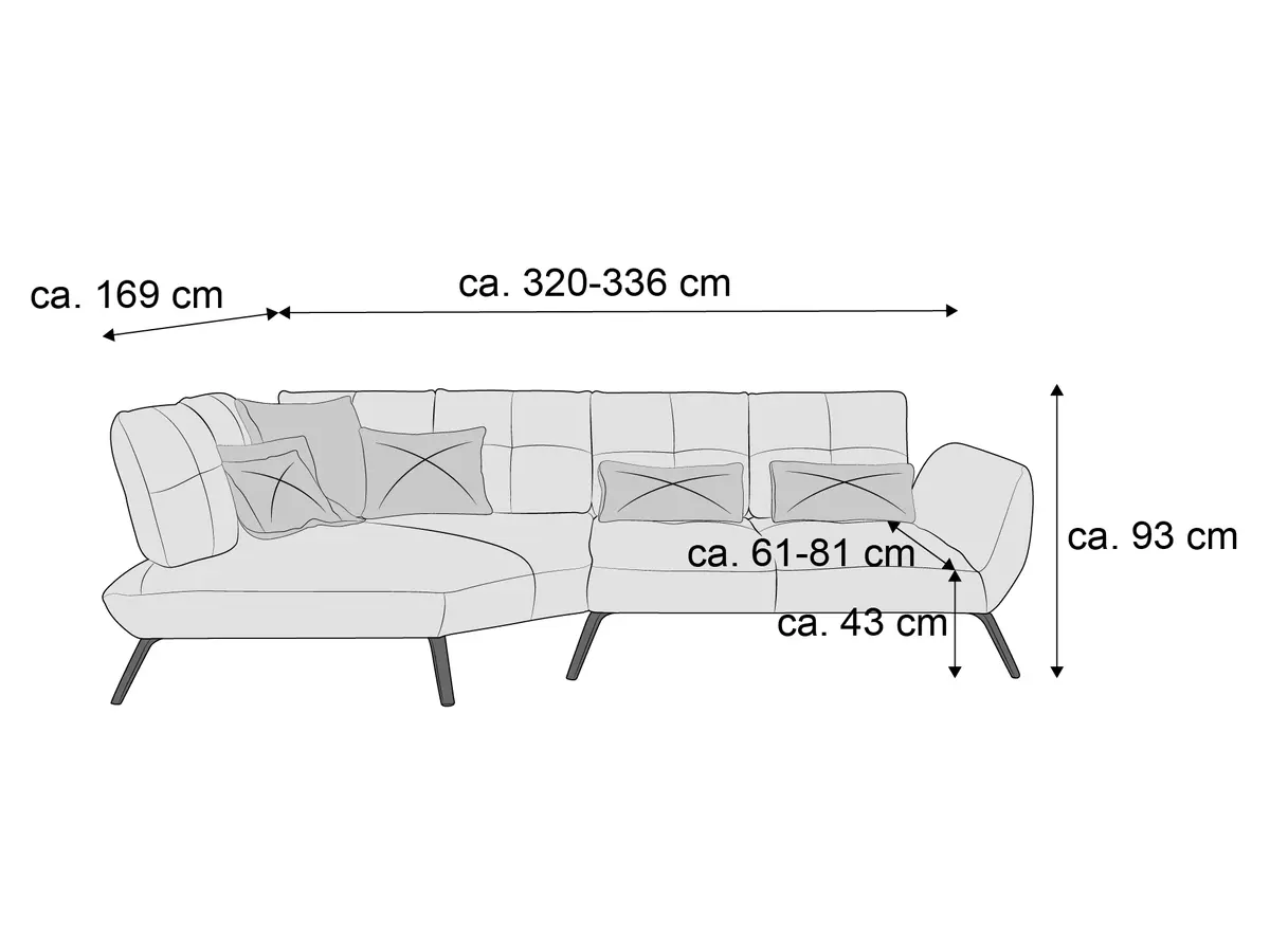 Ecksofa Paola IX | Braun