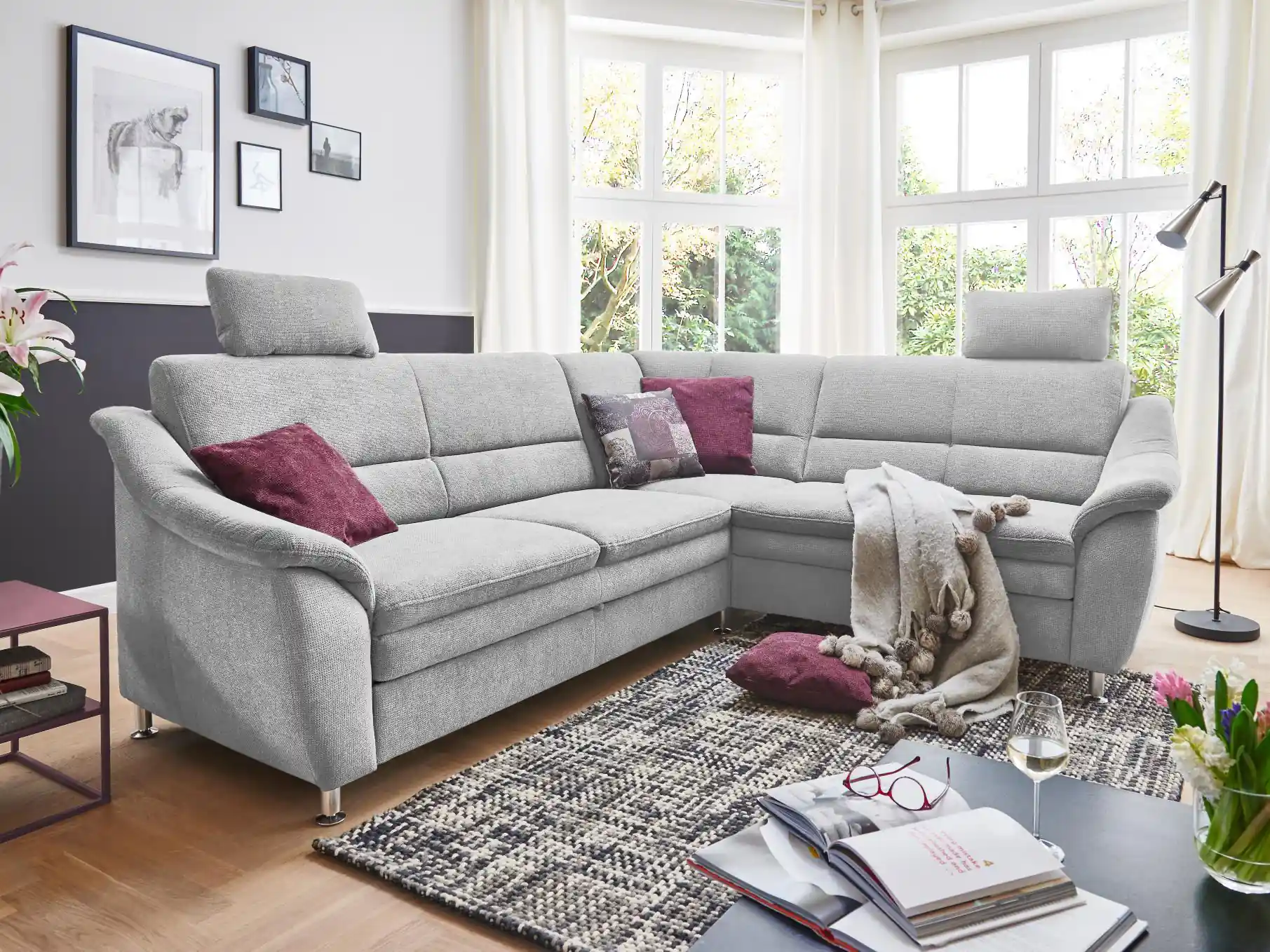 Ecksofa Sanzeno | Grau