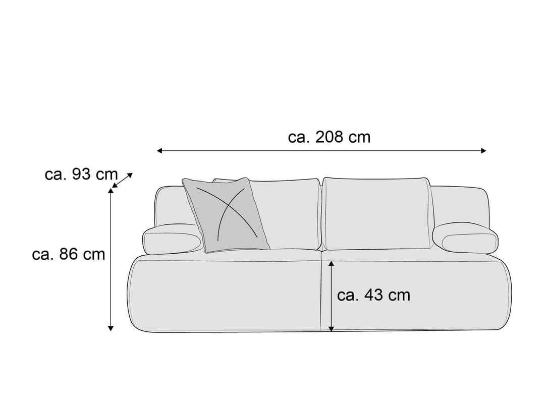 Schlafsofa Reute | Blau