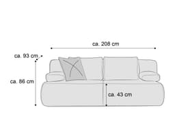 Schlafsofa Reute | Blau