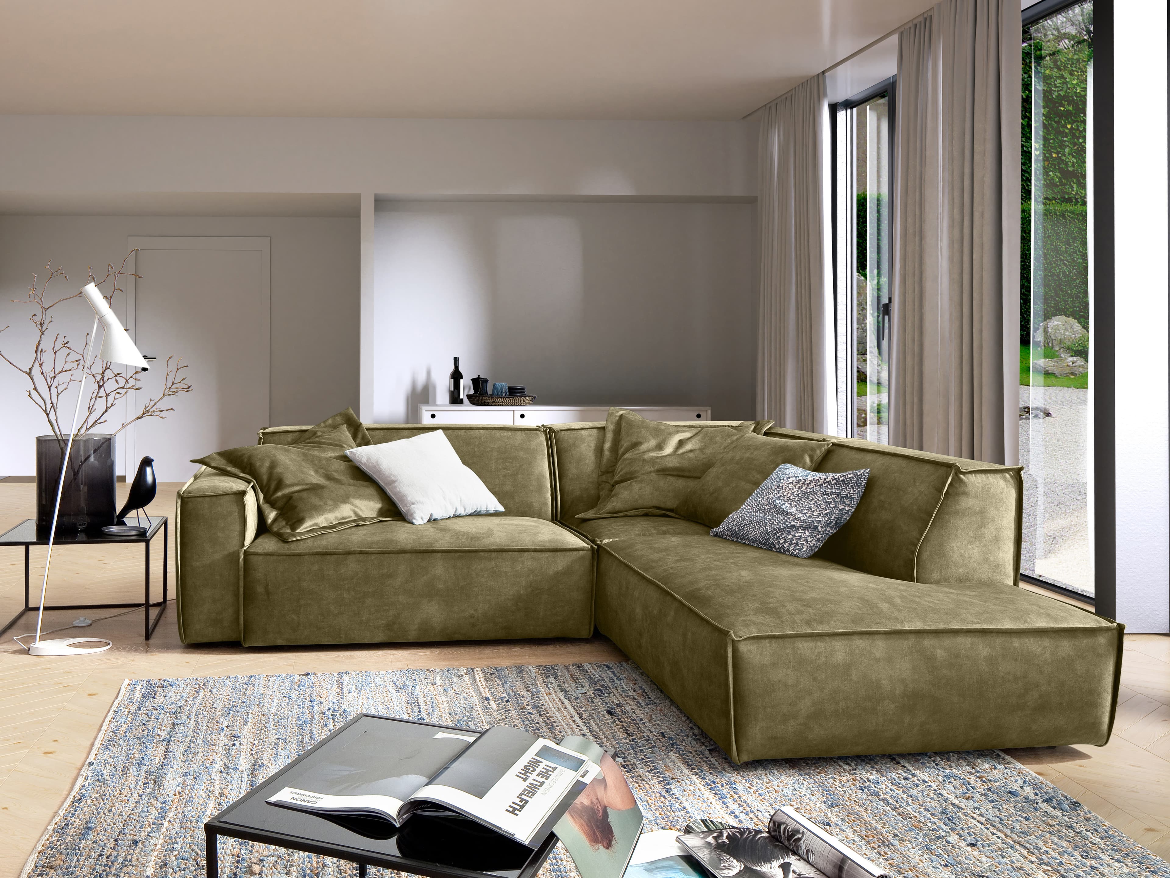 Ecksofa Croviana | Grün