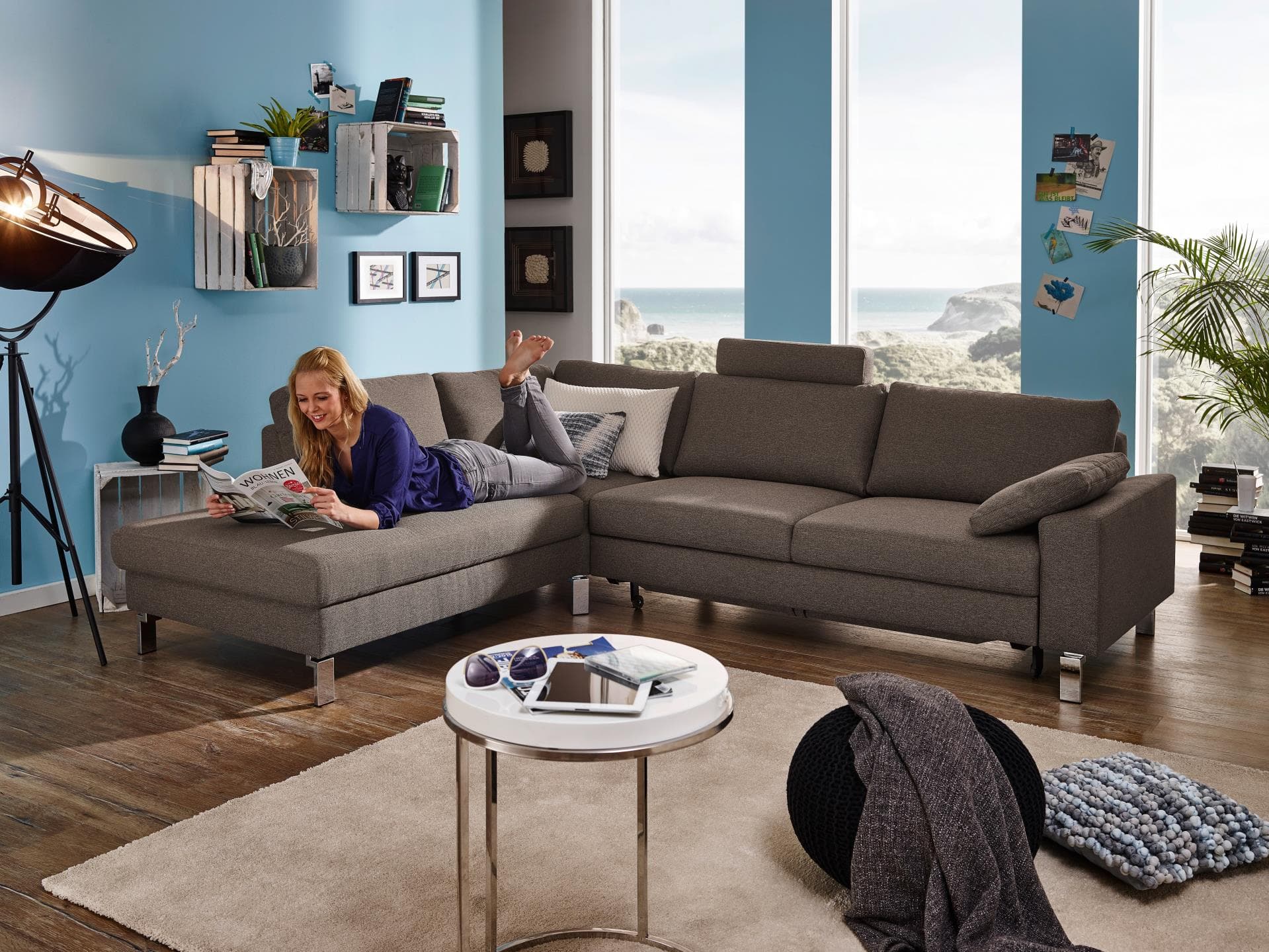 Ecksofa Cabianca | Braun