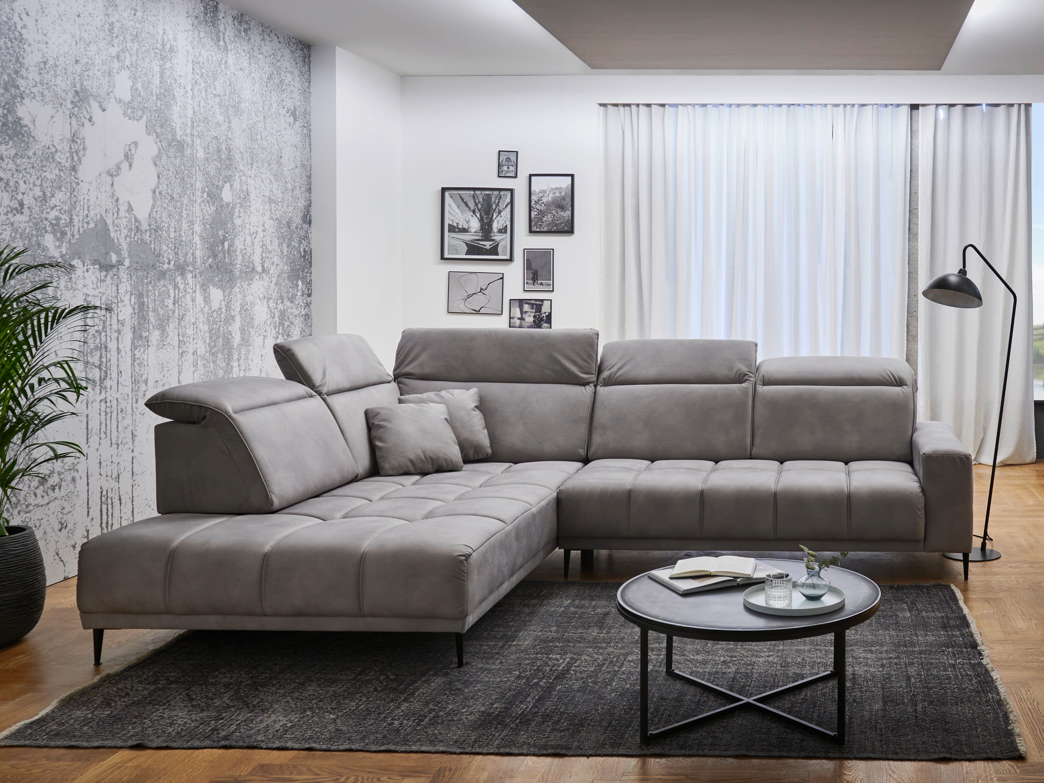 Ecksofa Irun | Grau