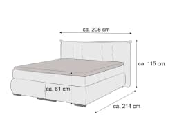 Boxspringbett Serne | Grau