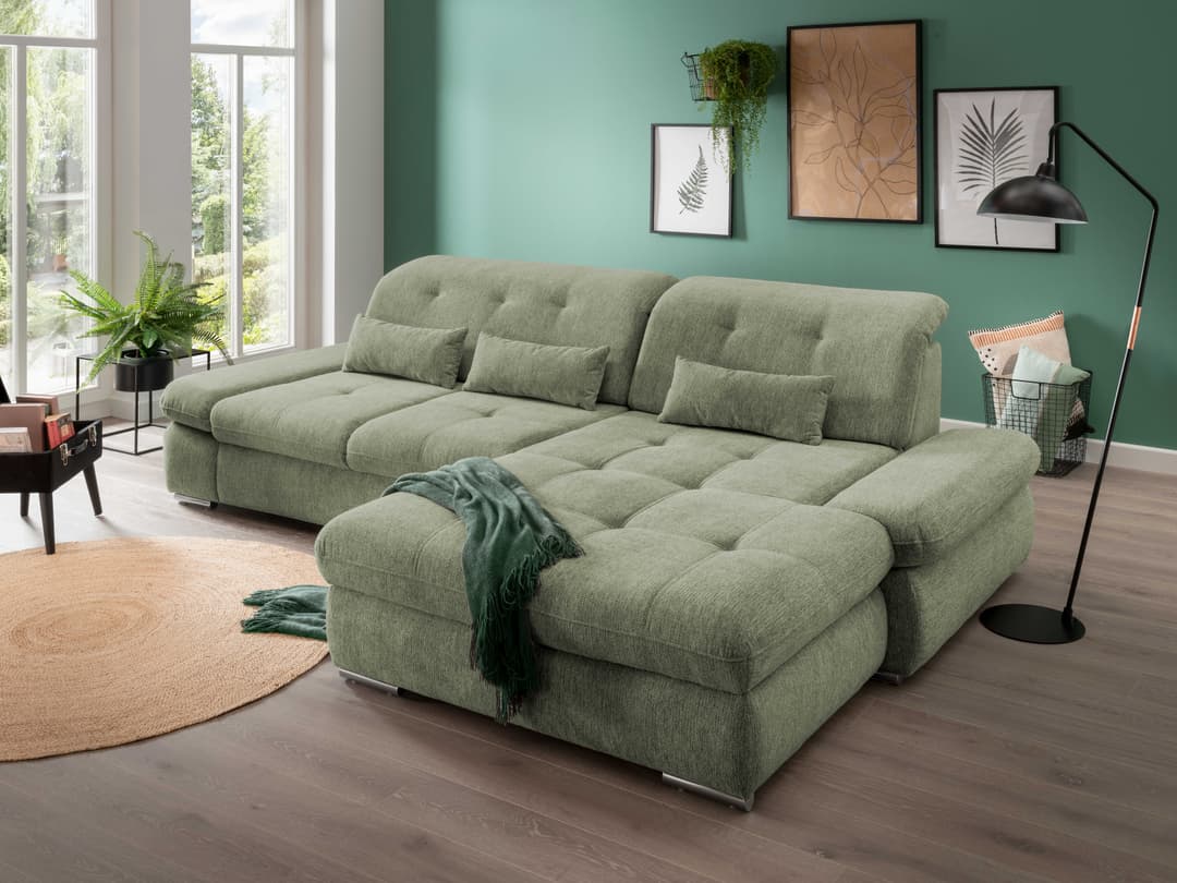 Ecksofa Bryenne | Grün
