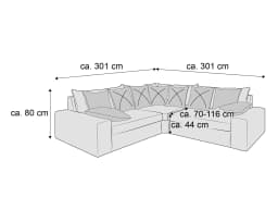 Ecksofa Breno II | Braun
