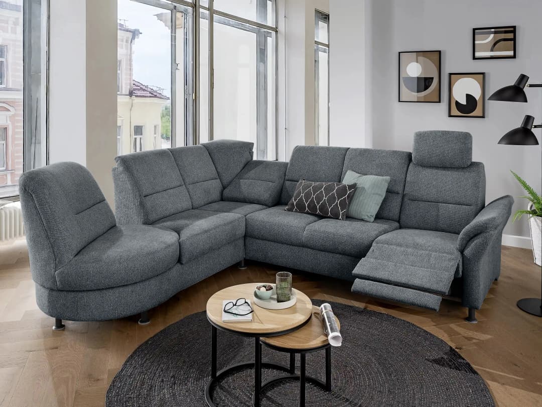 Ecksofa Borken | Grau