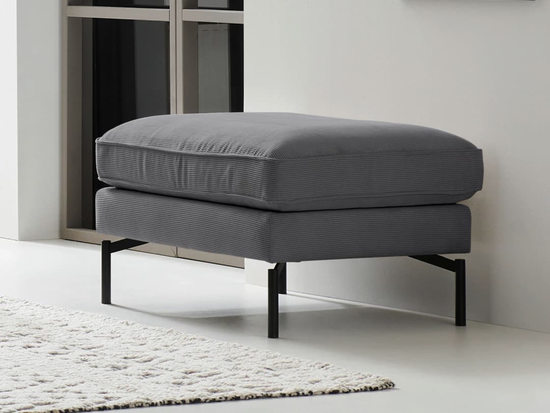 Polsterhocker Karlotta IV | Grau