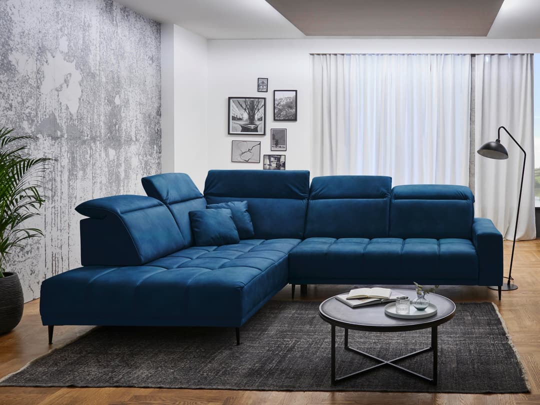 Ecksofa Irun | Blau