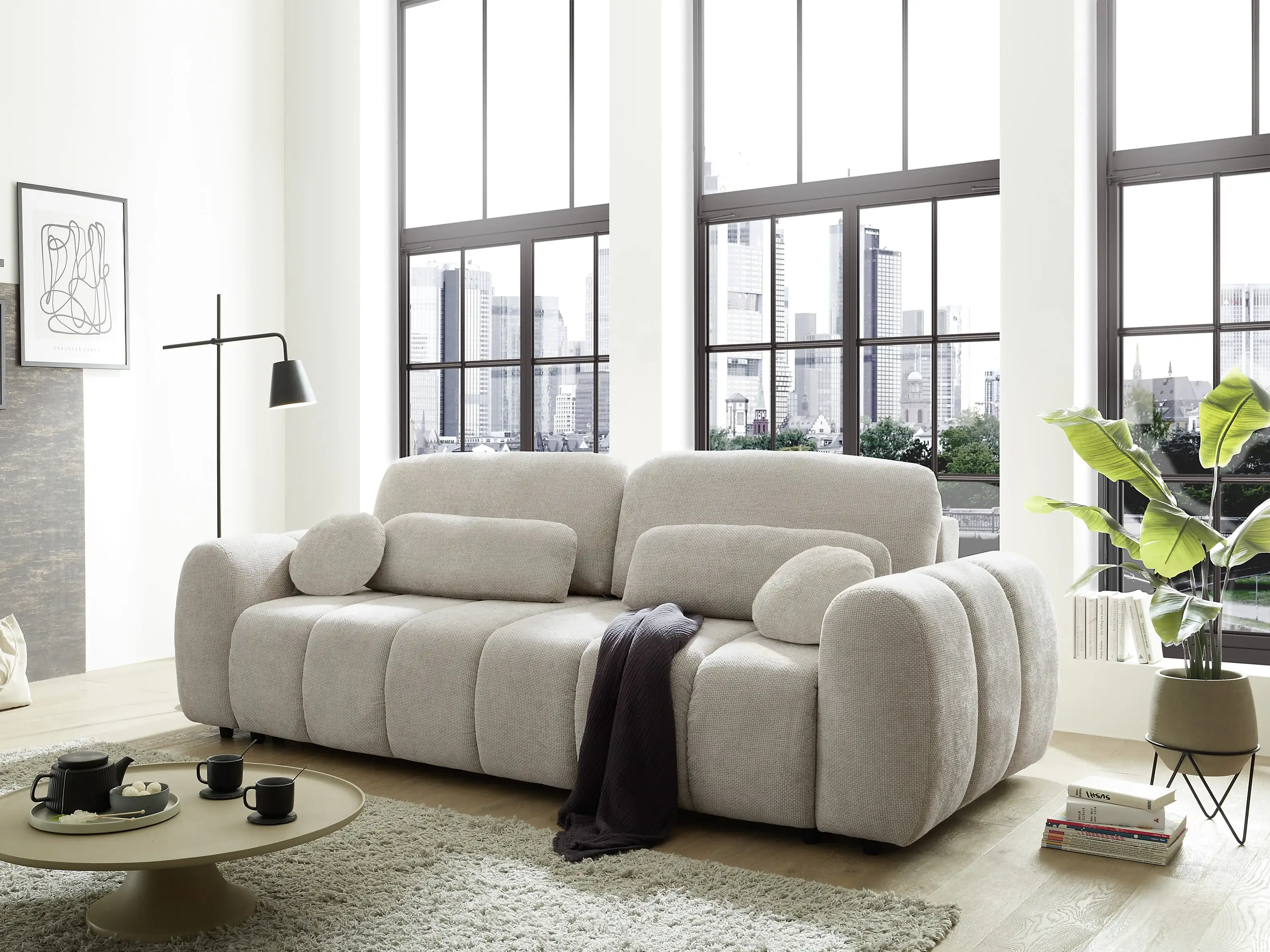 Schlafsofa Barn | Weiß