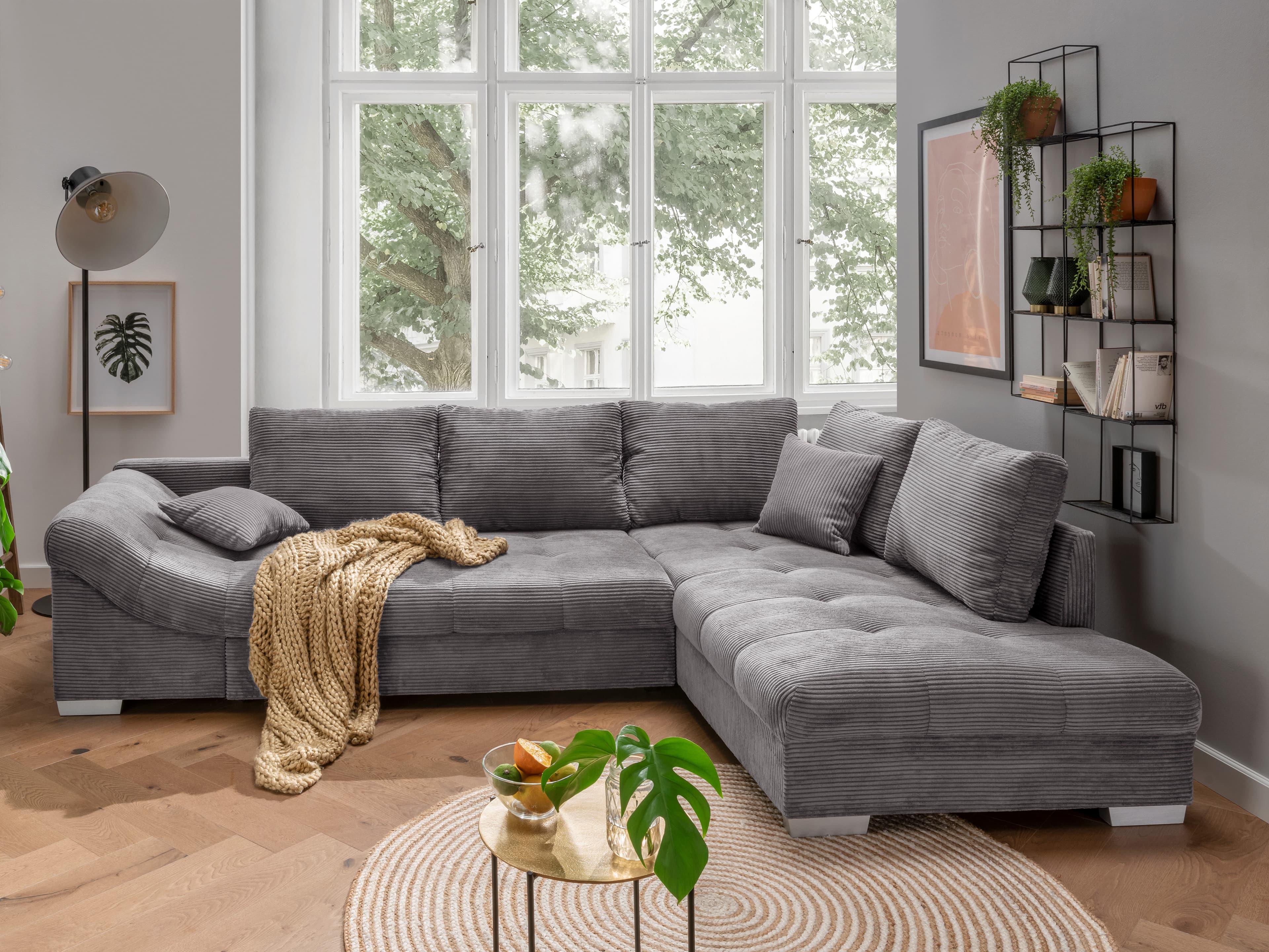 Ecksofa Beneke II | Grau