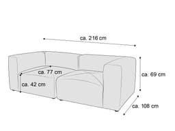 Einzelsofa Dorna | Braun
