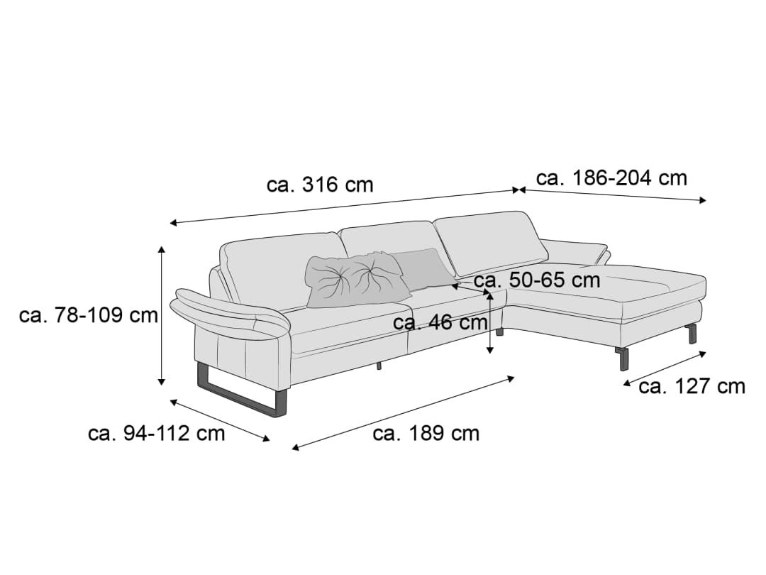 Ecksofa Cherry II | Braun