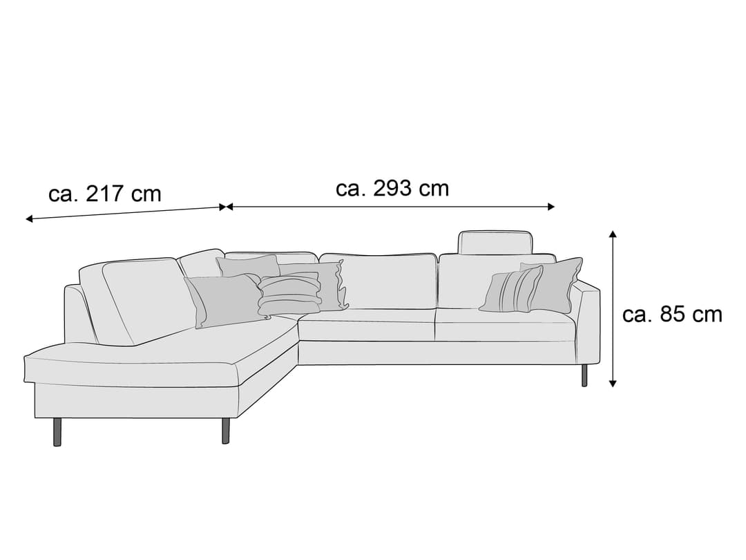 Ecksofa Kaitlynn VIII | Blau