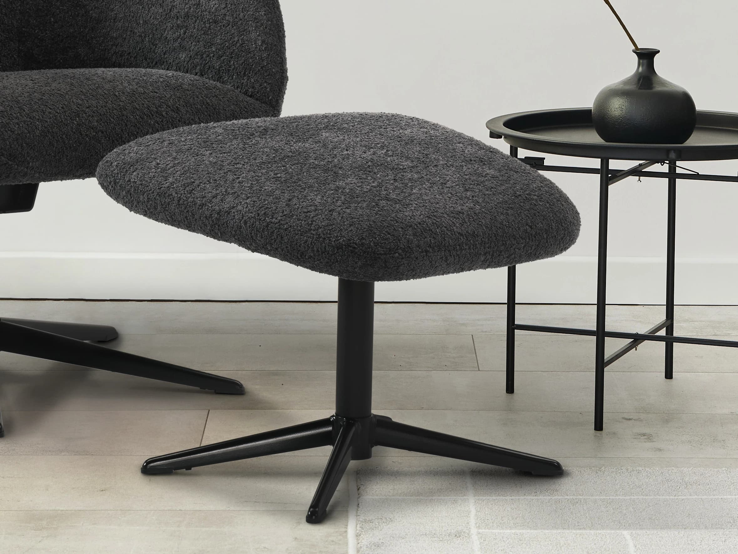 Polsterhocker Kiago II | Grau