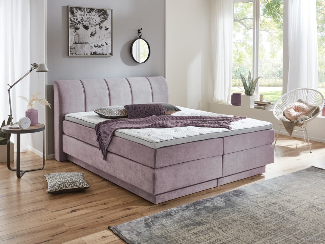 Boxspringbett Solmar | Rosa