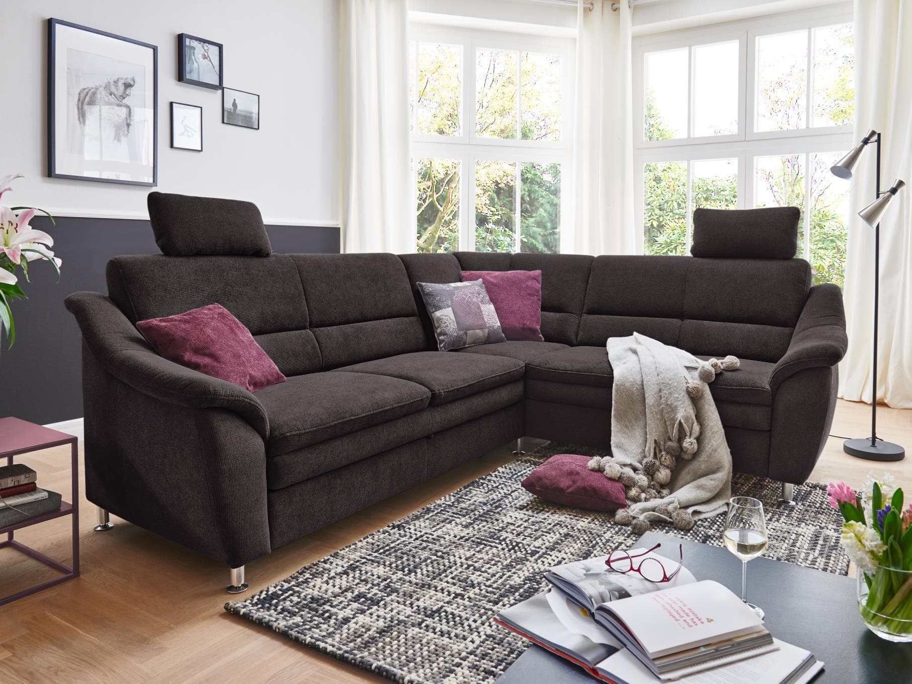 Ecksofa Sanzeno | Grau