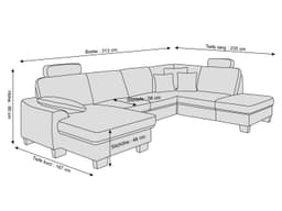 Wohnlandschaft Zabia II | Braun