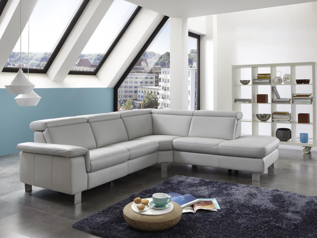 Ecksofa Pomezia V | Schwarz