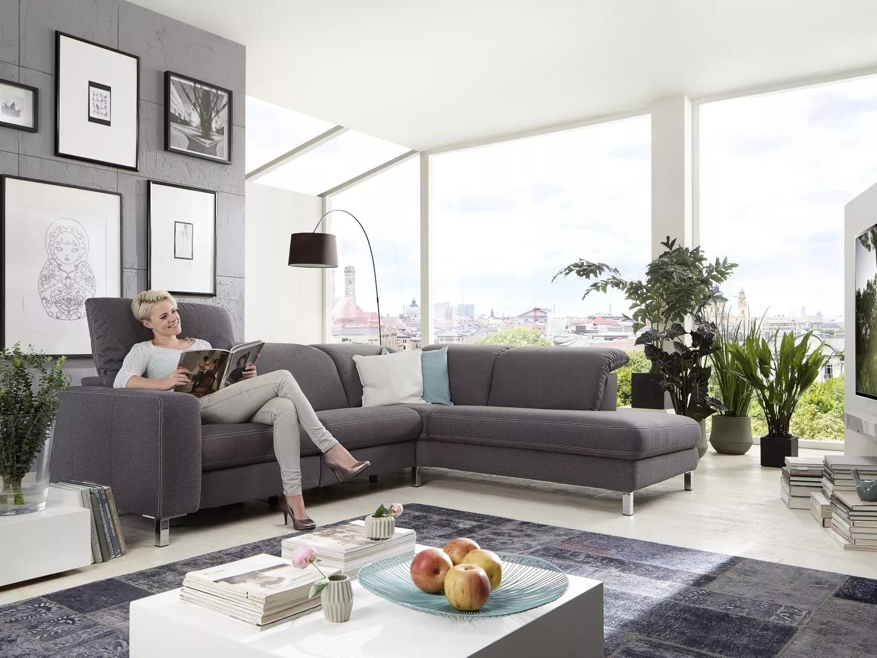Ecksofa Cabello II | Grau