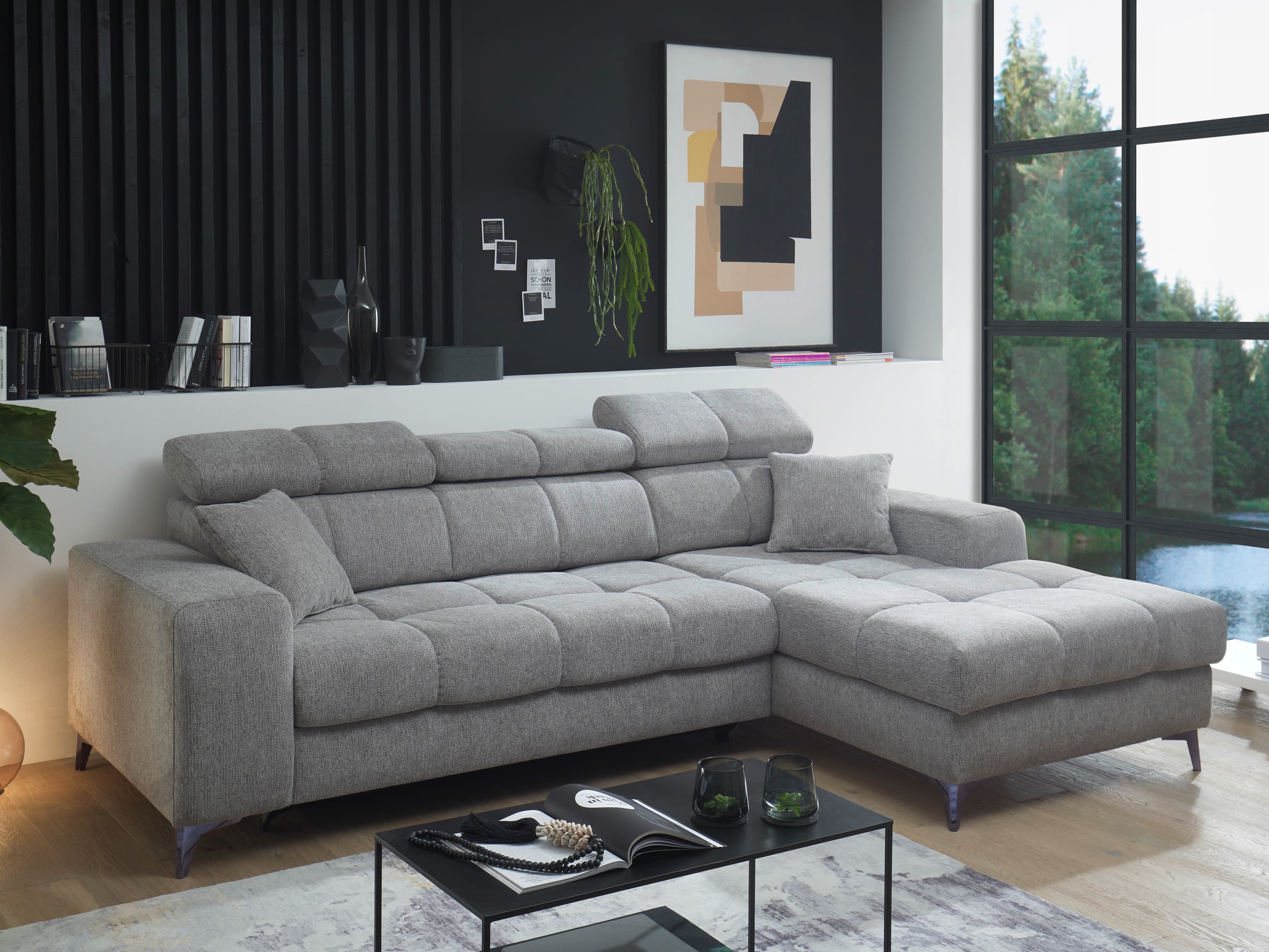 Ecksofa Ballack | Grau