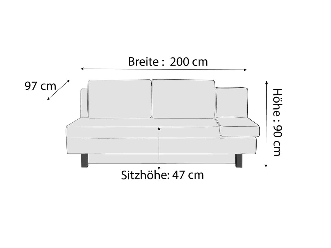 Schlafsofa Roliano II | Grau