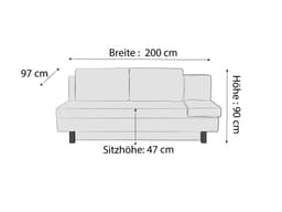 Schlafsofa Roliano II | Grau