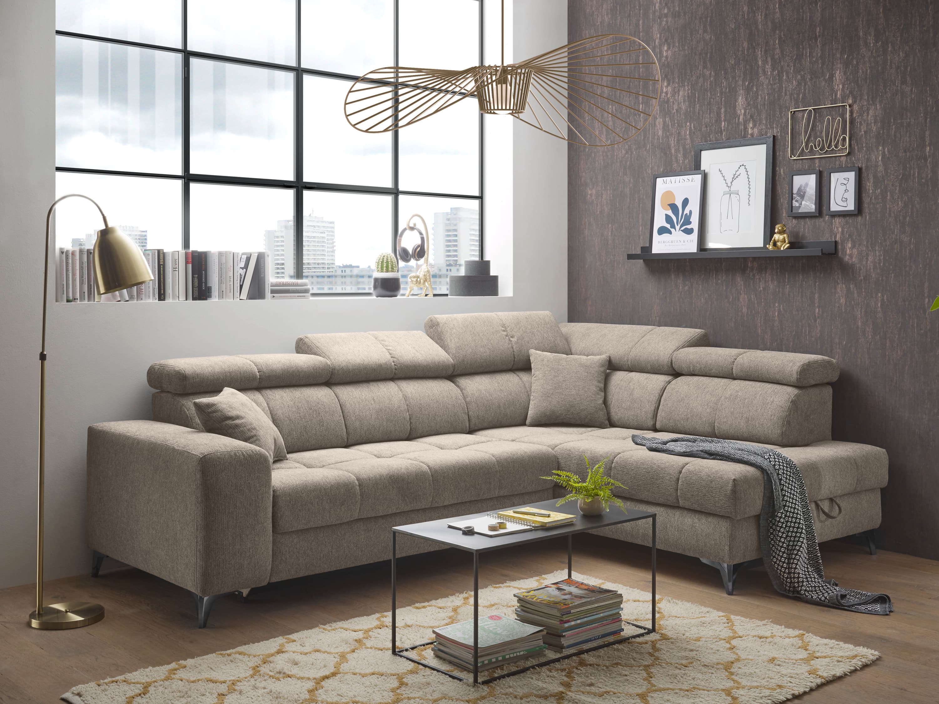 Ecksofa Ballack IV | Grau