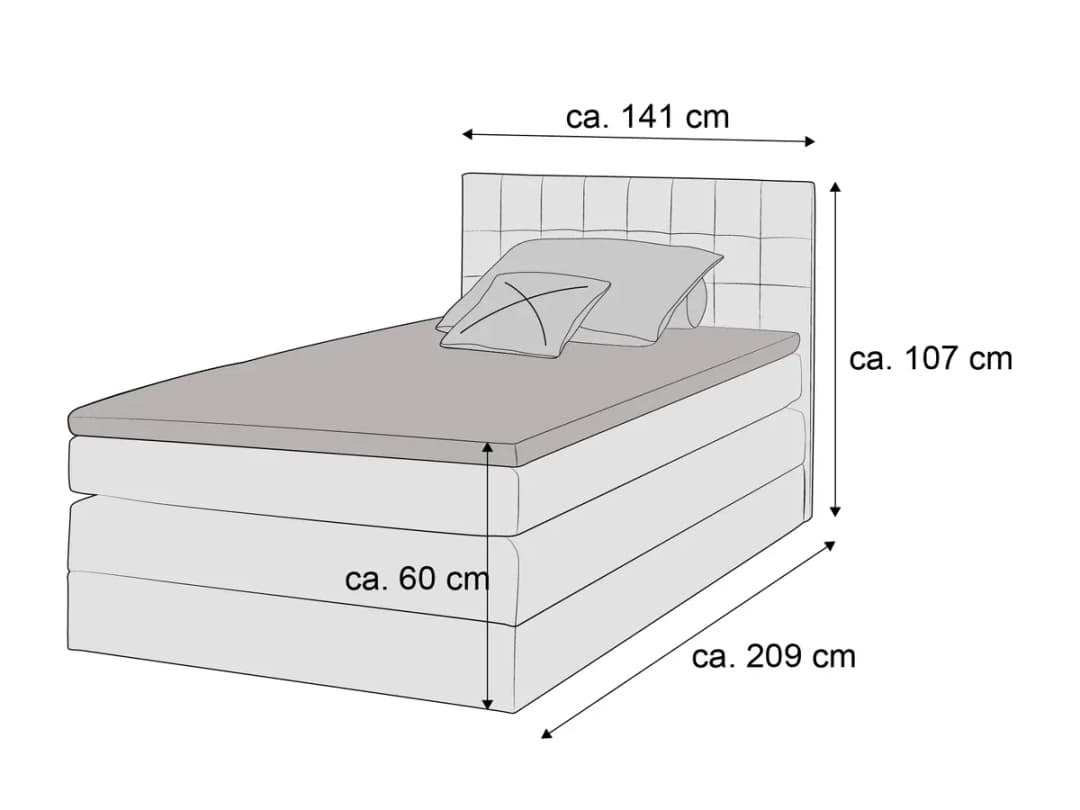 Boxspringbett Balario | Grau