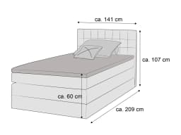 Boxspringbett Balario | Grau