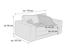 Einzelsofa Cairano II | Blau