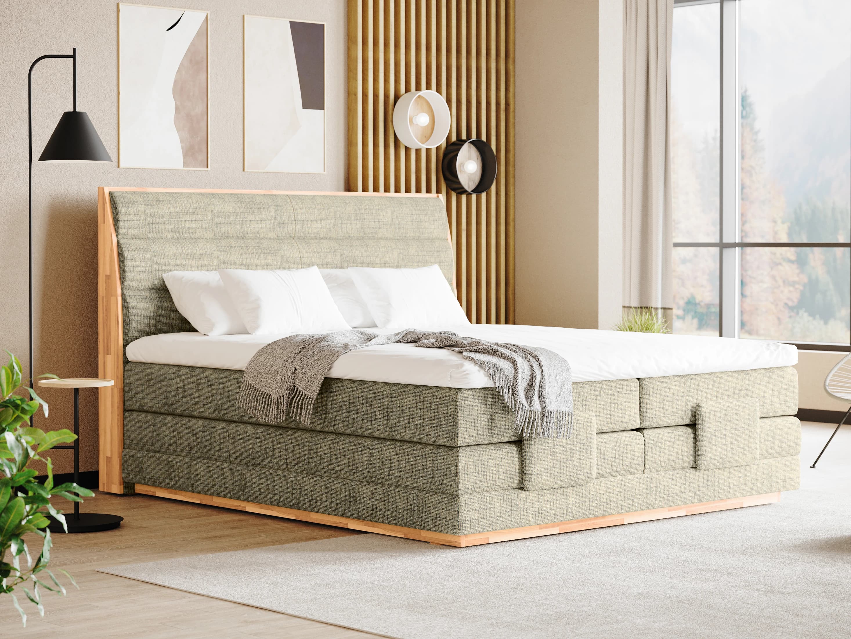 Boxspringbett Callin | Grün