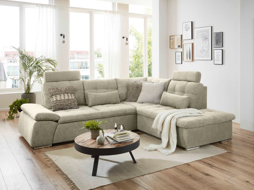 Ecksofa Bovolenta | Grau