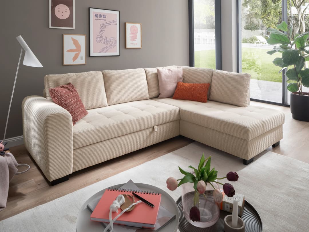 Ecksofa Hailey | Rosa