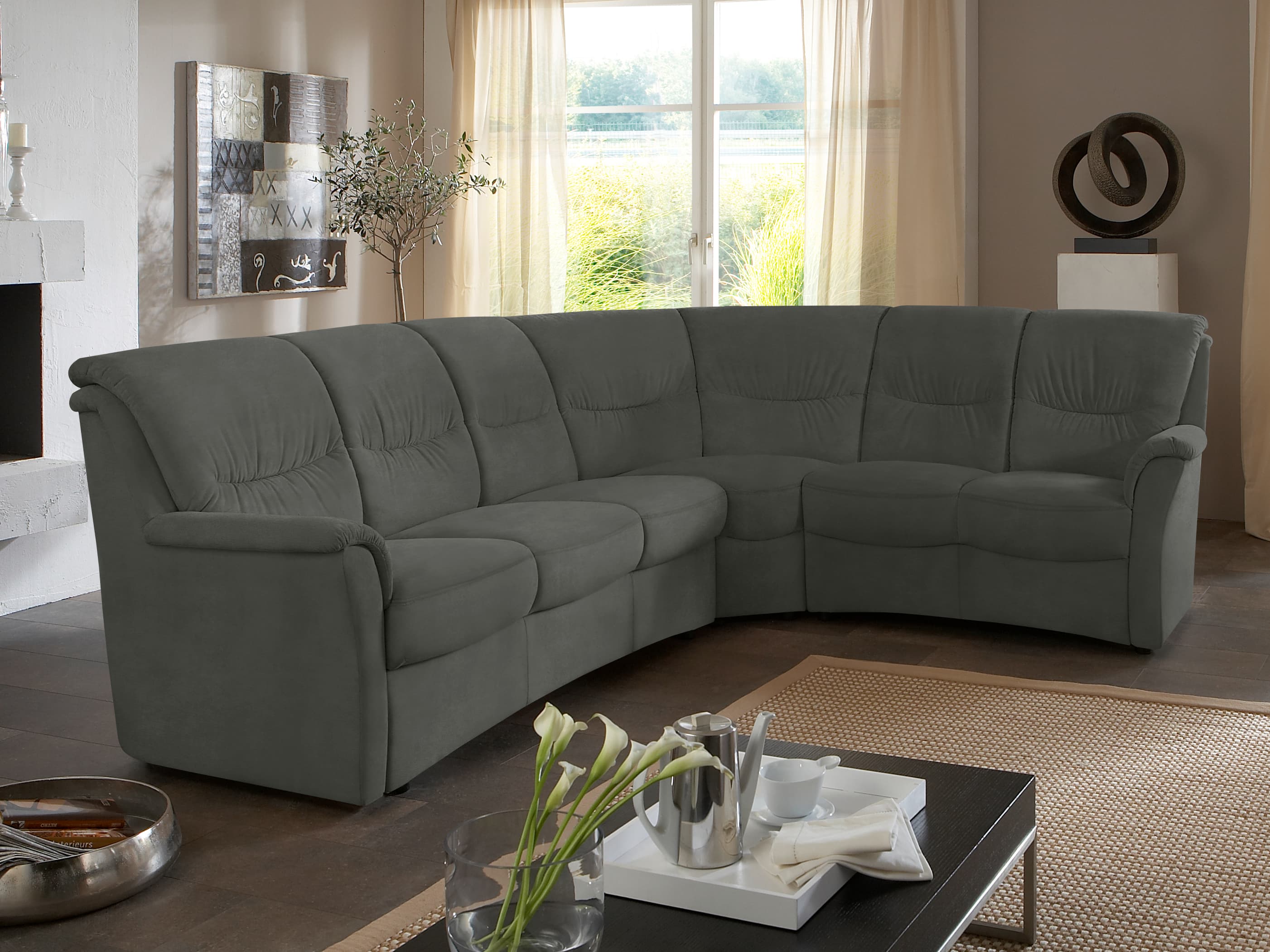 Ecksofa Garpiano | Grau
