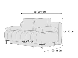 Schlafsofa Runer | Weiß