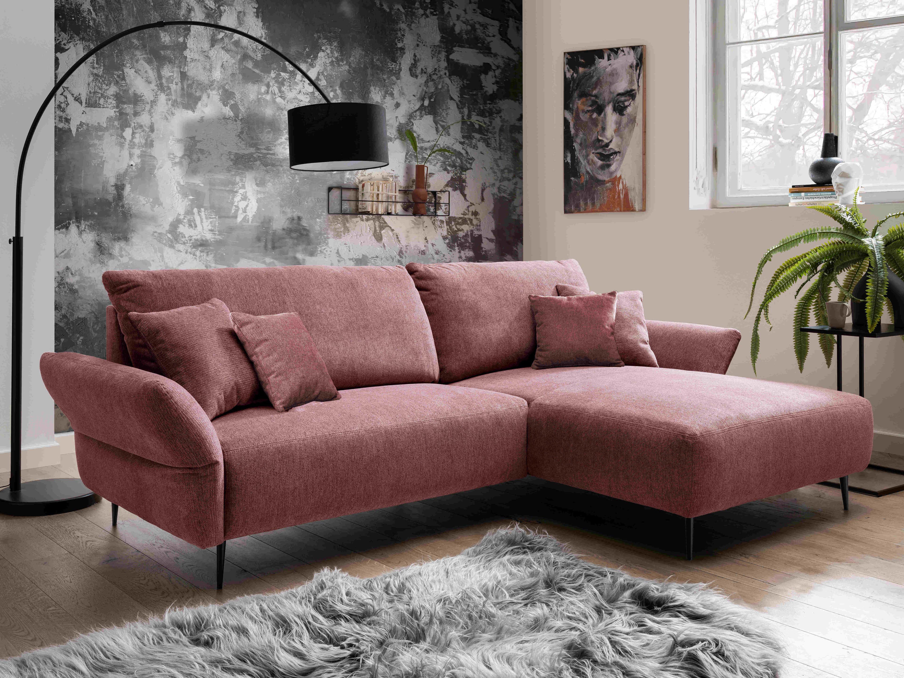 Ecksofa Bagira II | Rosa