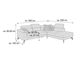 Ecksofa Irmina II | Grau